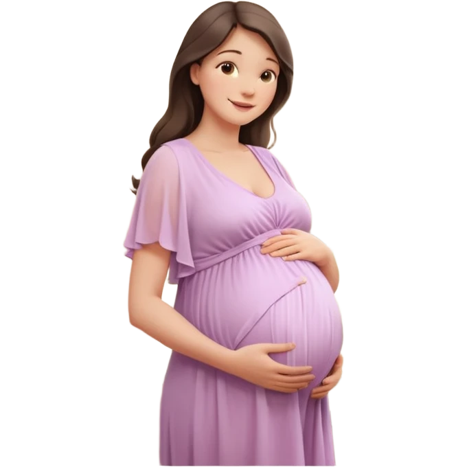A beautiful pregnant woman standing in soft natural light near a window, gently holding her baby bump, wearing a flowing pastel dress, warm smile, cinematic photography, shallow depth of field, high resolution, soft tones, professional maternity photoshoot
 emoji