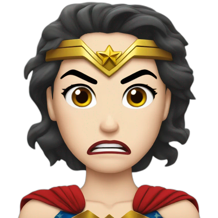 Wonder Woman angry emoji