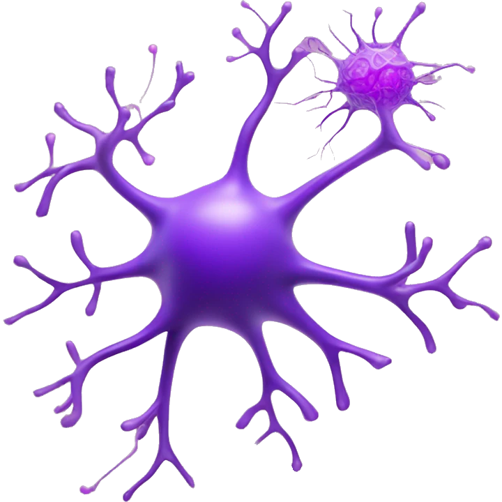 Purple neuron reaching out for other neurons  emoji