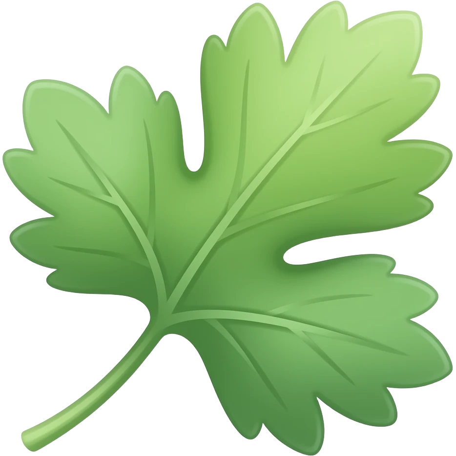 Kawaii cilantro emoji