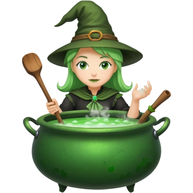 green witch cooking potion emoji