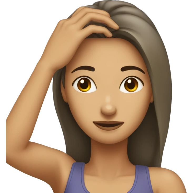 A woman who places her hand on her forehead  emoji