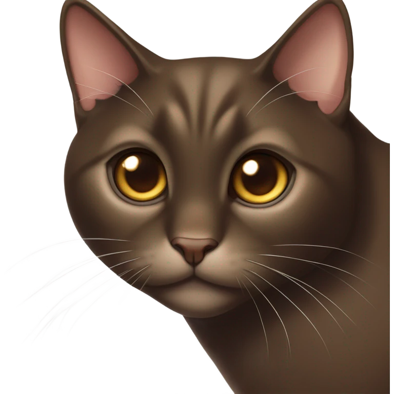 Chocolate cat emoji