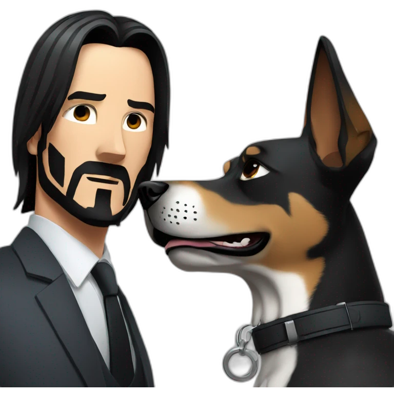 John wick with his dog emoji