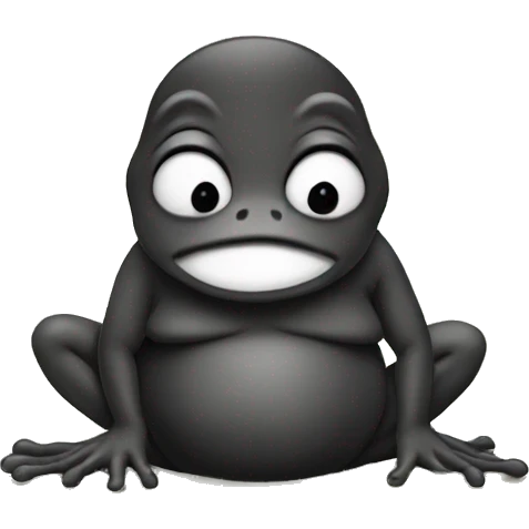 Pregnant man black frog emoji