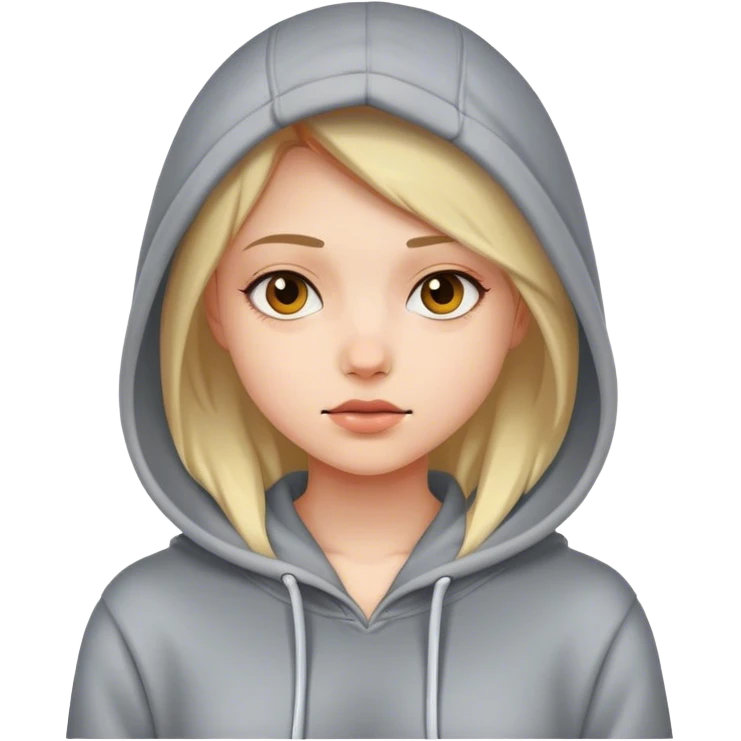 Kapüşonlu kız  emoji
