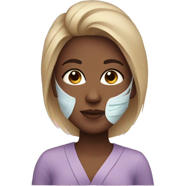 girl with a spa face mask emoji