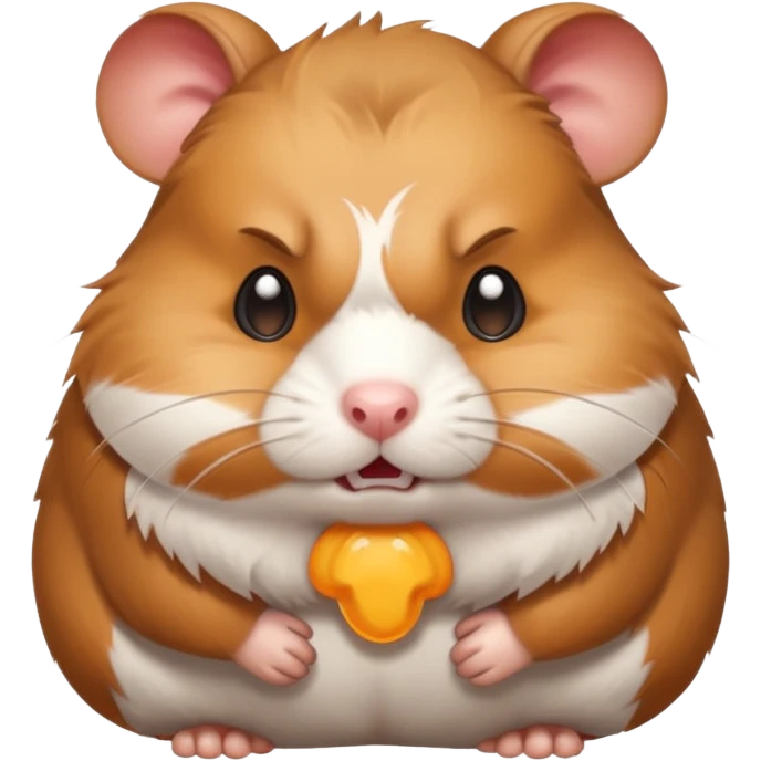 Angry tired hamster emoji