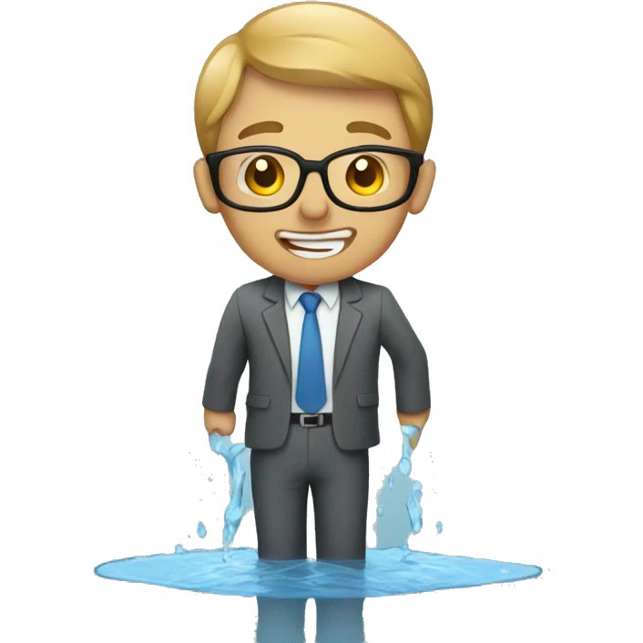 office worker in Water puddle emoji