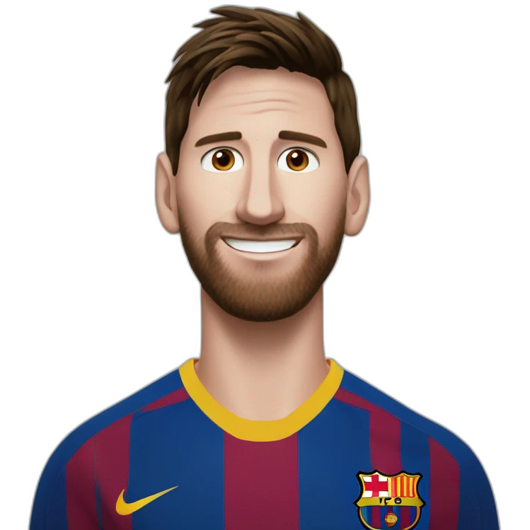 Messi avec la calvitie emoji