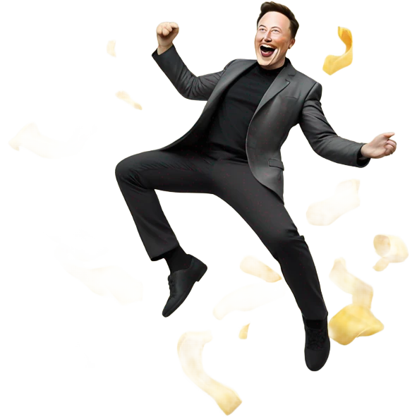 Elon Musk jumping emoji