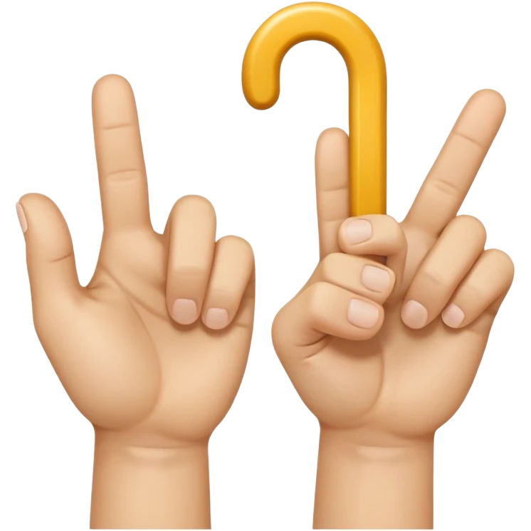 Hold up your hands. With your left hand, make a ‘6’ by curling your index finger like a hook while sticking your thumb out. With your right hand, make a ‘7’ by pointing your index finger straight and your thumb sideways like an L-shape. Put both hands next to each other — that’s the 67 meme emoji