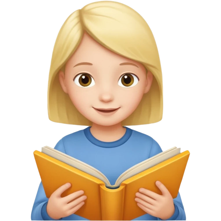 Child + picture book, Library Visitor. emoji