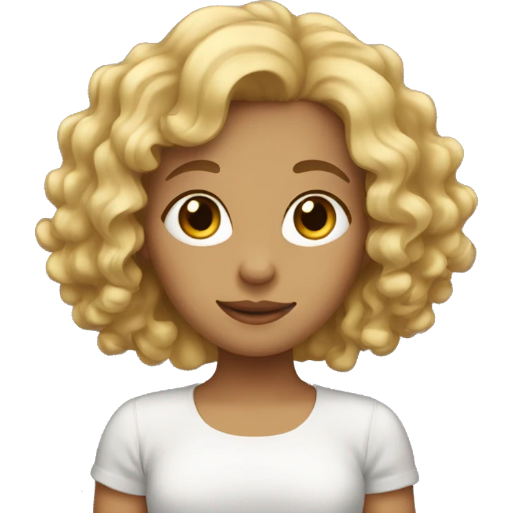 a girl with blonde curly hair emoji