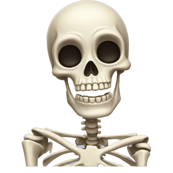 goofy shoked skeleton emoji