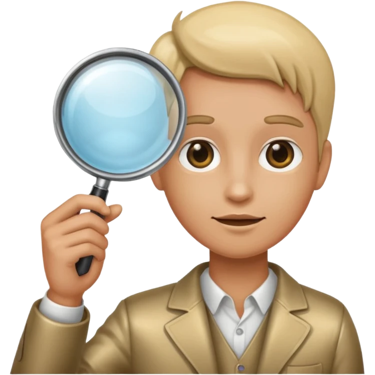 magnification glass arm emoji