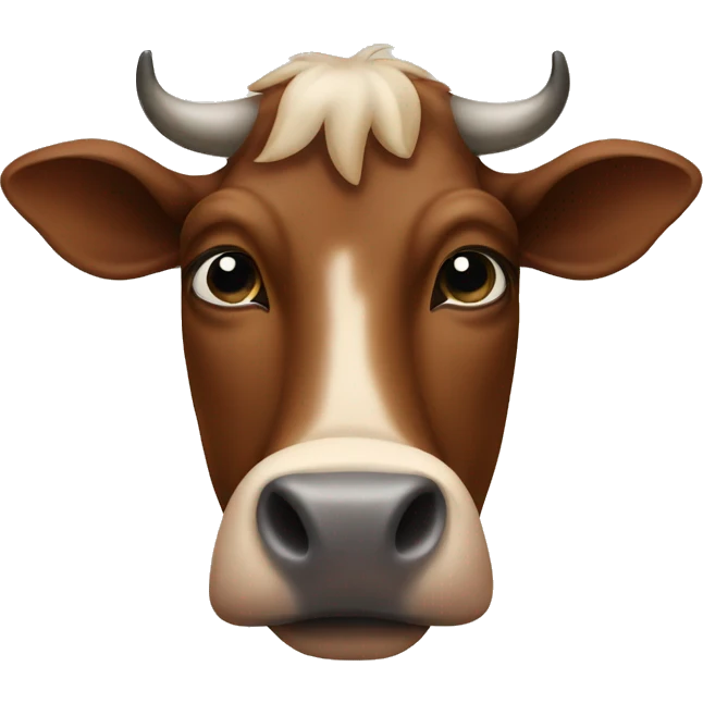 brown cow face emoji