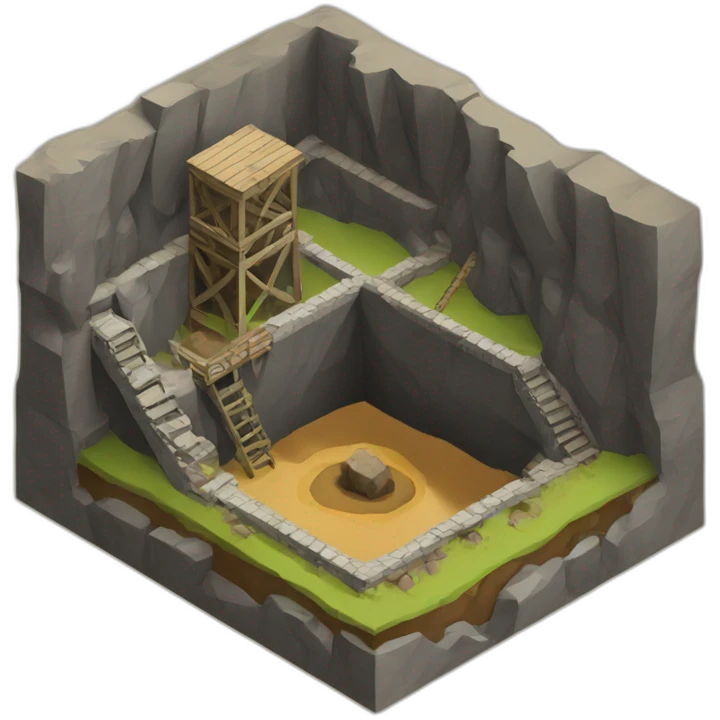isometric mineshaft emoji
