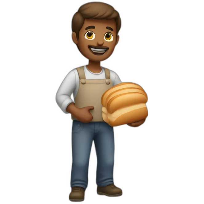 man with bread emoji