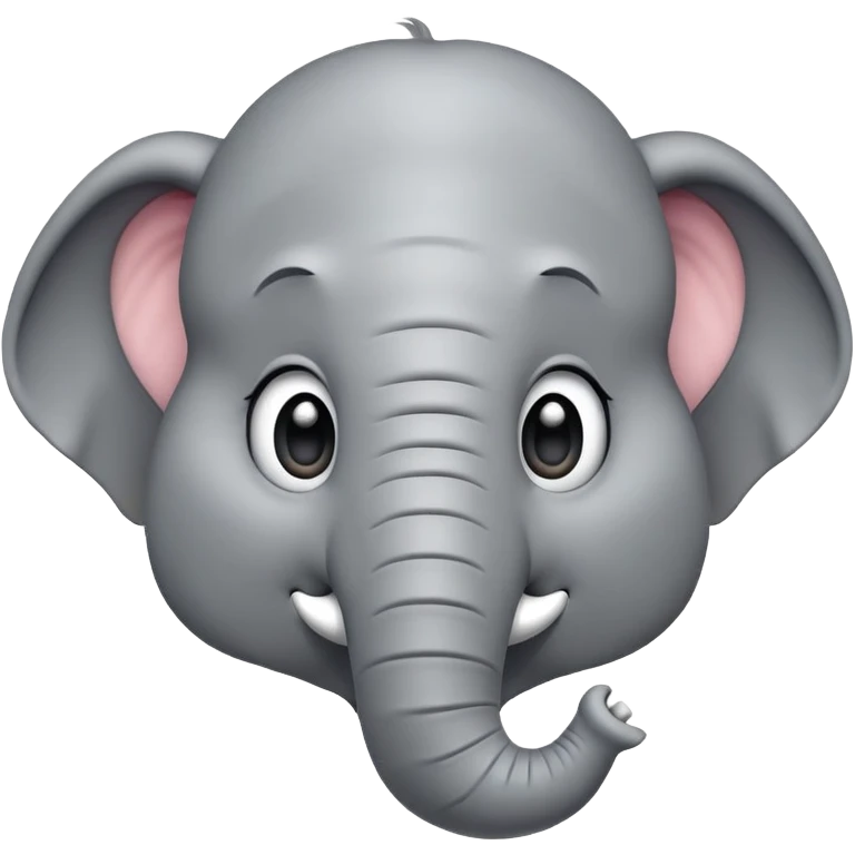 cinematic-comical-elephant-portrait-emoji,-head-tilted-dramatically-with-an-exaggeratedly-amused-expression,-featuring-a-striking-gray-hide-with-whimsical-wrinkles-and-wide,-expressive-eyes-full-of-playful-disbelief,-simplified, zoomed out to show shoulders emoji
