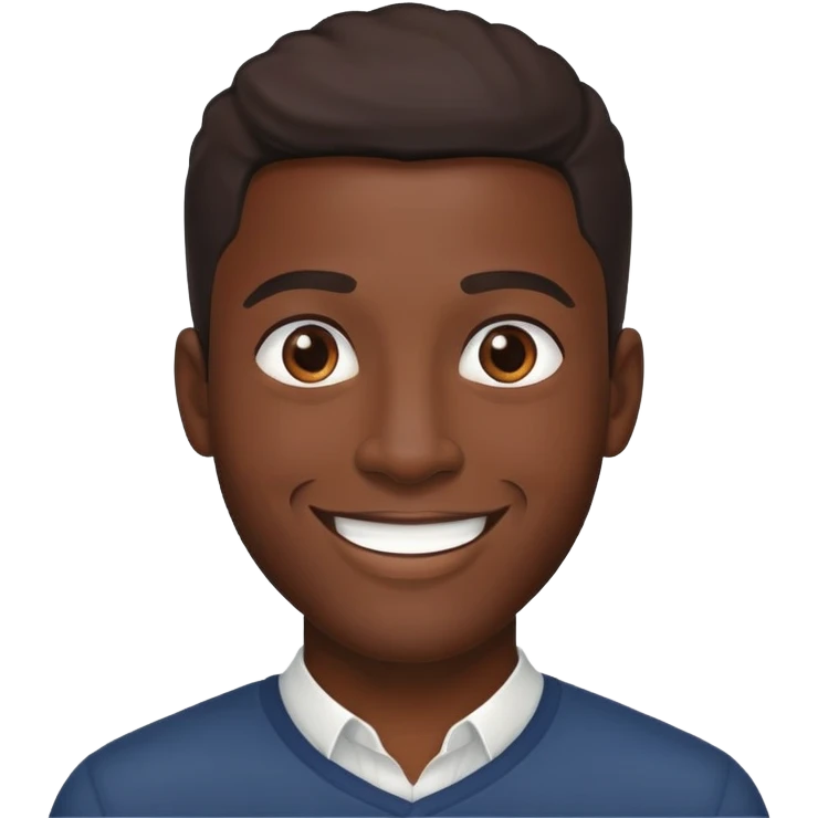 Handsome black guy smiling  emoji