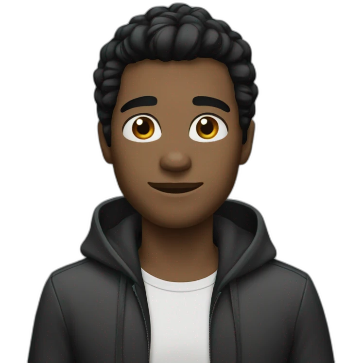 Black hair emoji