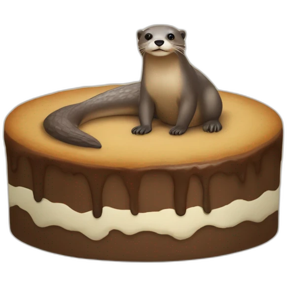 Loutre sur une tortu emoji
