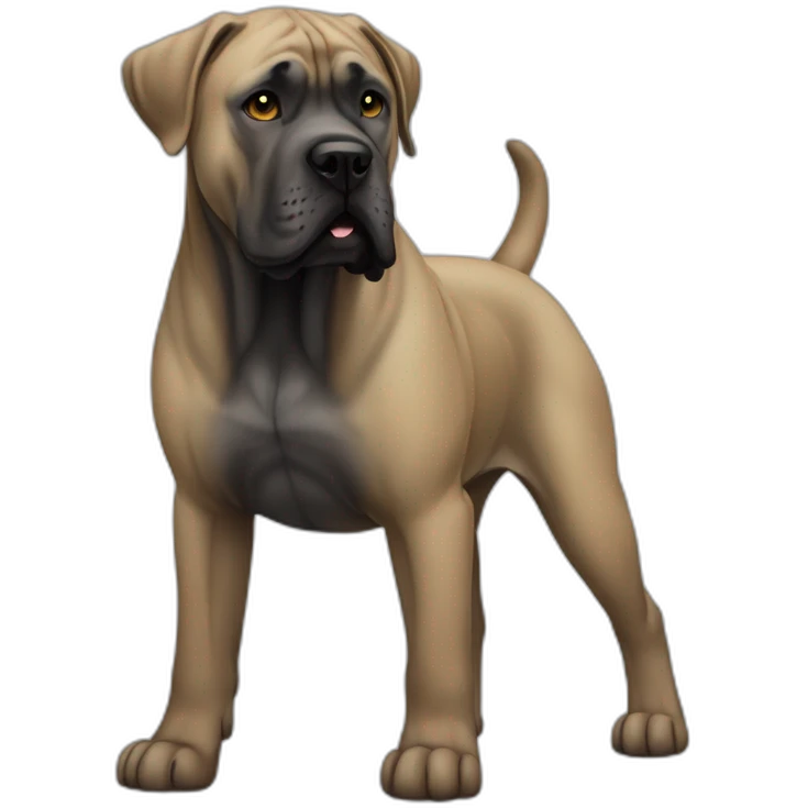 dog Cane Corso color fawn full body emoji