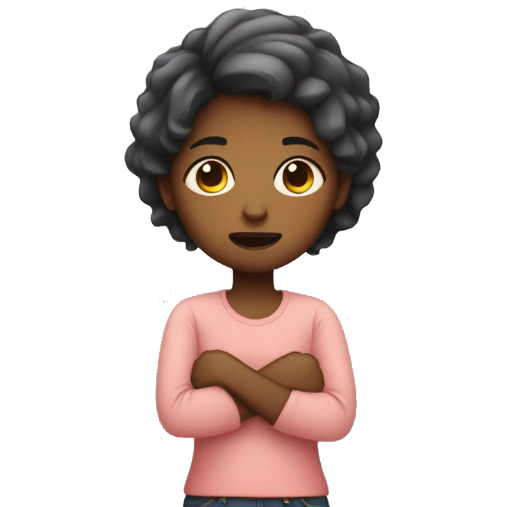 Girl with stomach ache emoji