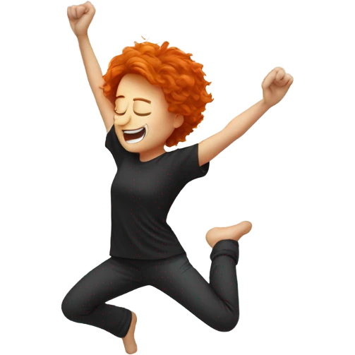 Ginger person dabbing emoji