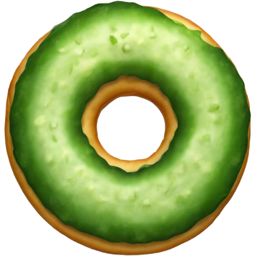 Cucumber inside a the hole of a donut  emoji