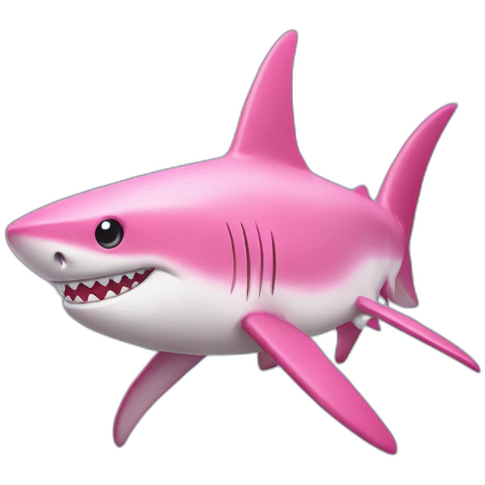 Pink shark  emoji