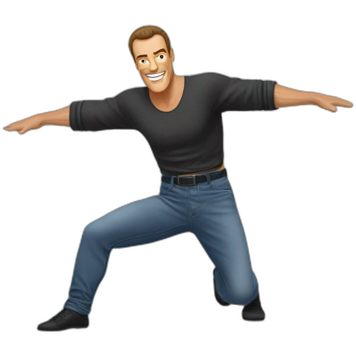 JEAN CLAUDE VAN DAMME doing the splits emoji