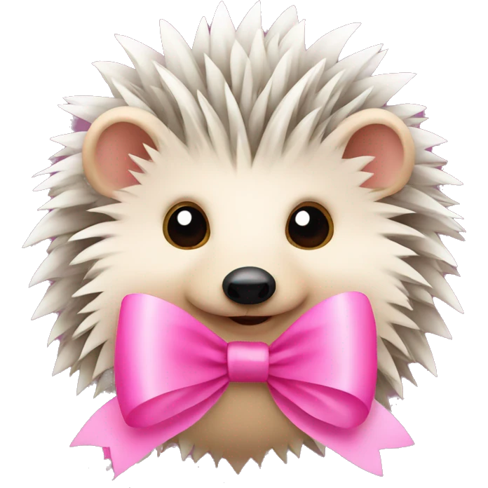 hedgehog with a pink bow emoji