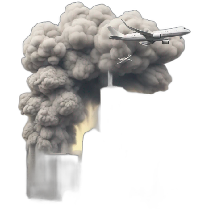911 buildings exploding with airplane emoji