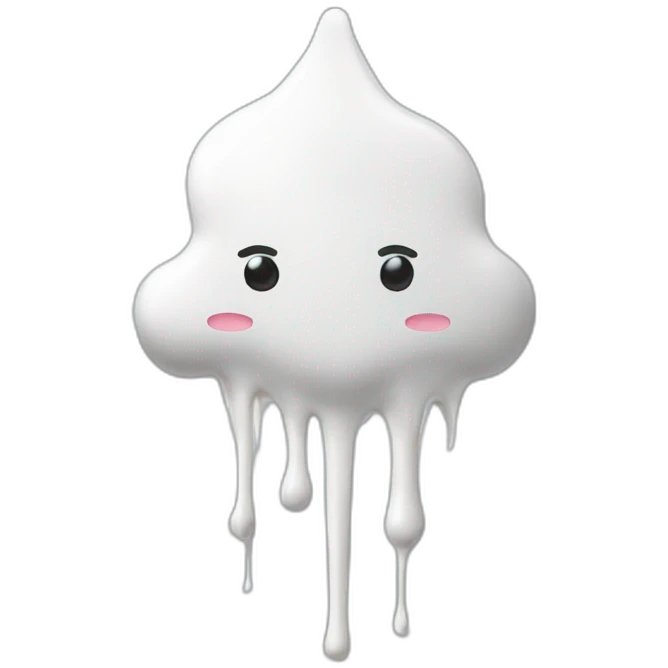 white glue dripping emoji