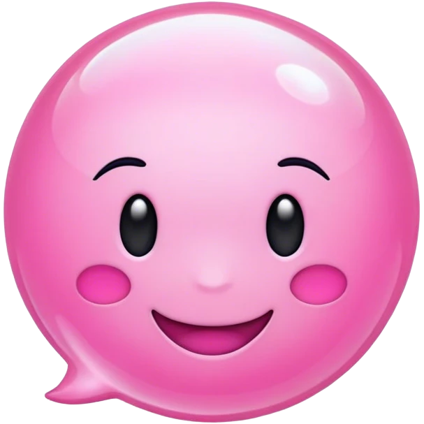 Pink iOS emoji bubble emoji