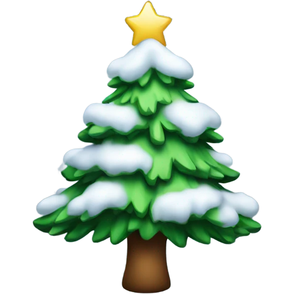 Christmas tree with snow  emoji