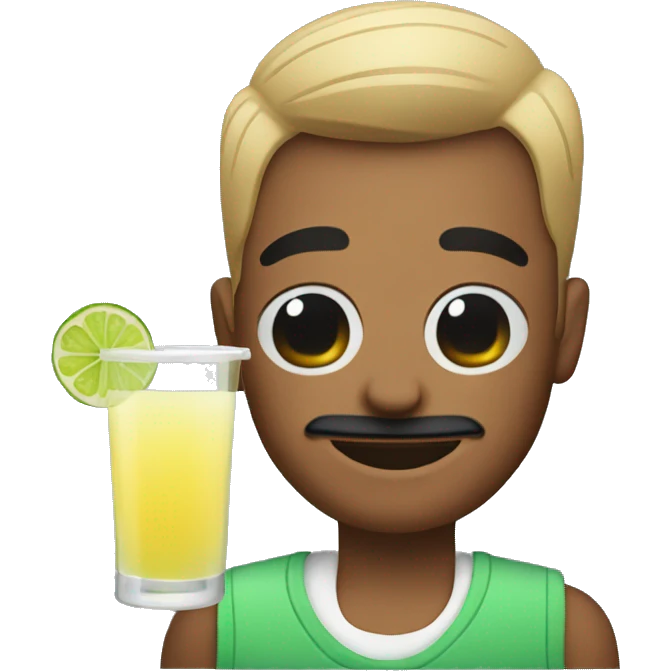 Gay man with margarita emoji