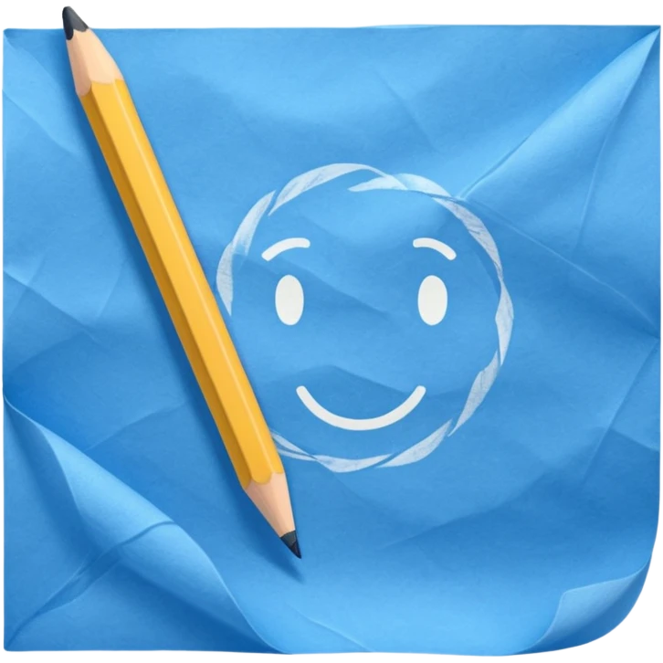 draft on blue paper emoji