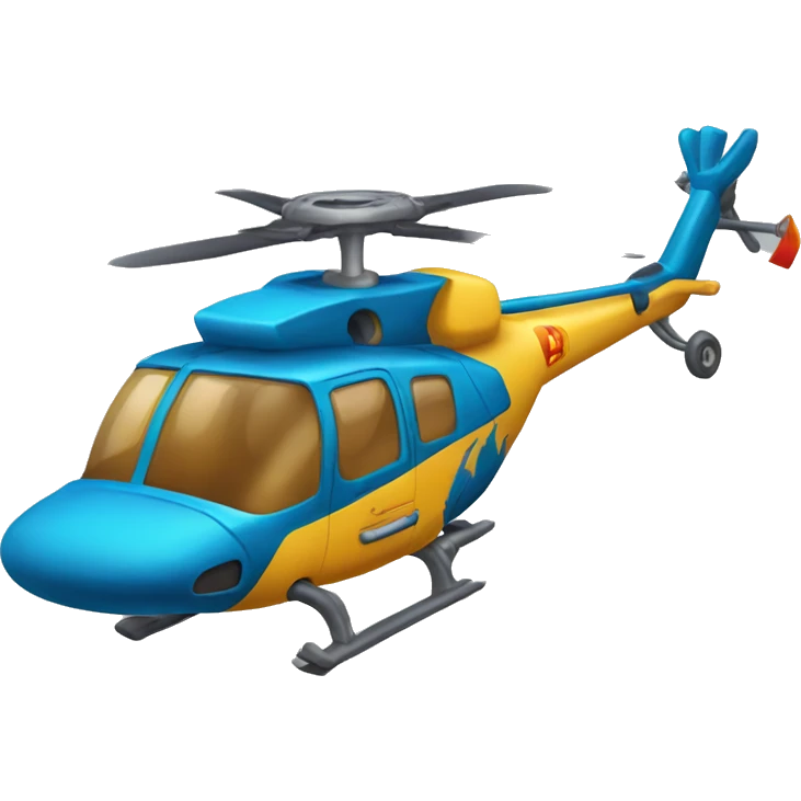 Dragón flying helicóptero emoji