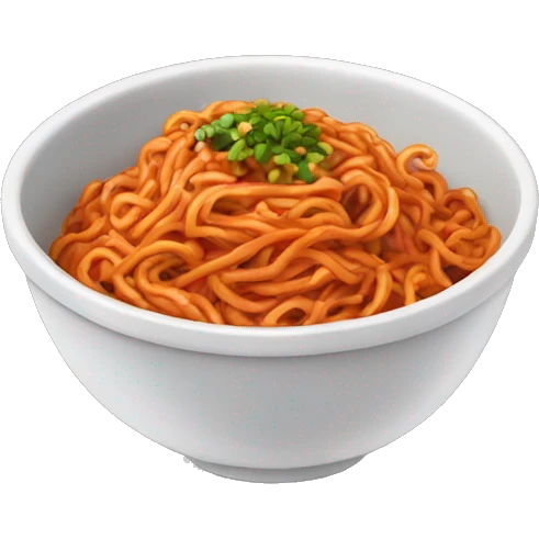 Bowl of spicy buldak noodles  emoji