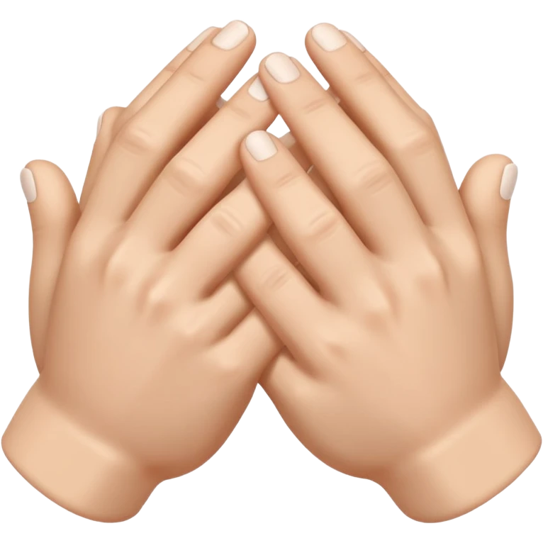 two white hands in a secret handshake emoji