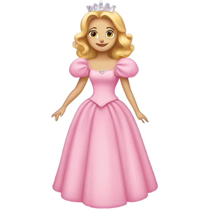 Glinda in wicked with a two piece dress that’s pink  emoji