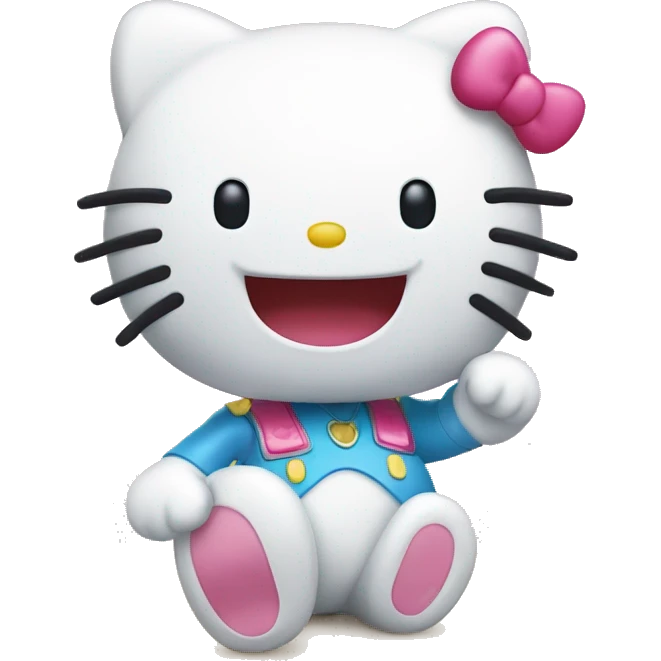 Excited hello kitty emoji