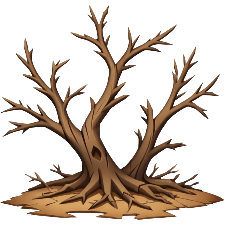 Broken Tree Branches pieces on the land emoji