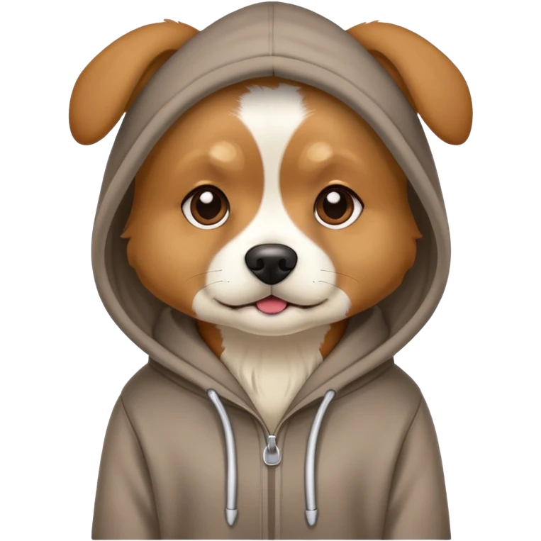 Dog wearing a hoodie emoji