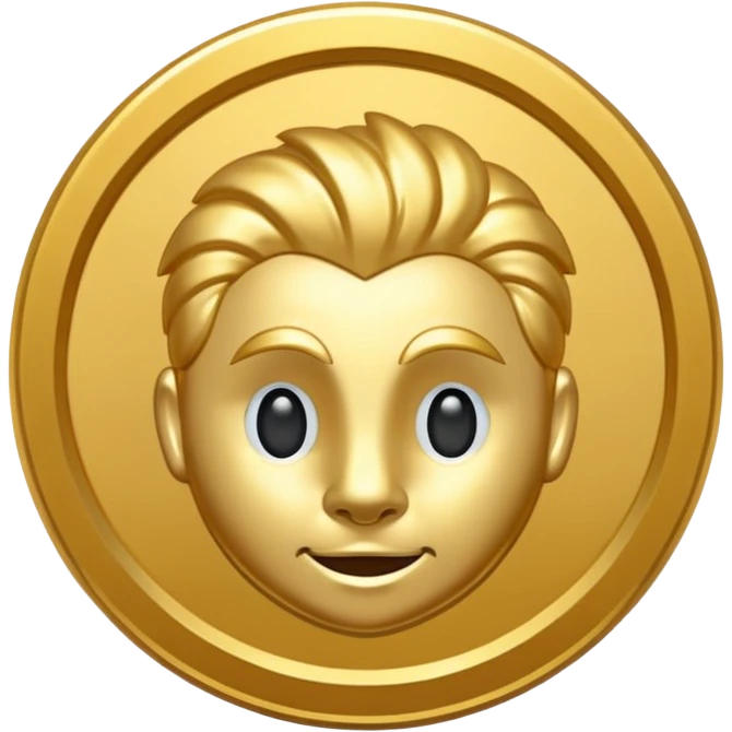 hey help me generate a flat golden token that has only ther head of my companies mascot in the center can you do that for me? emoji