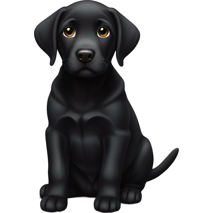 Black Labrador puppy emoji