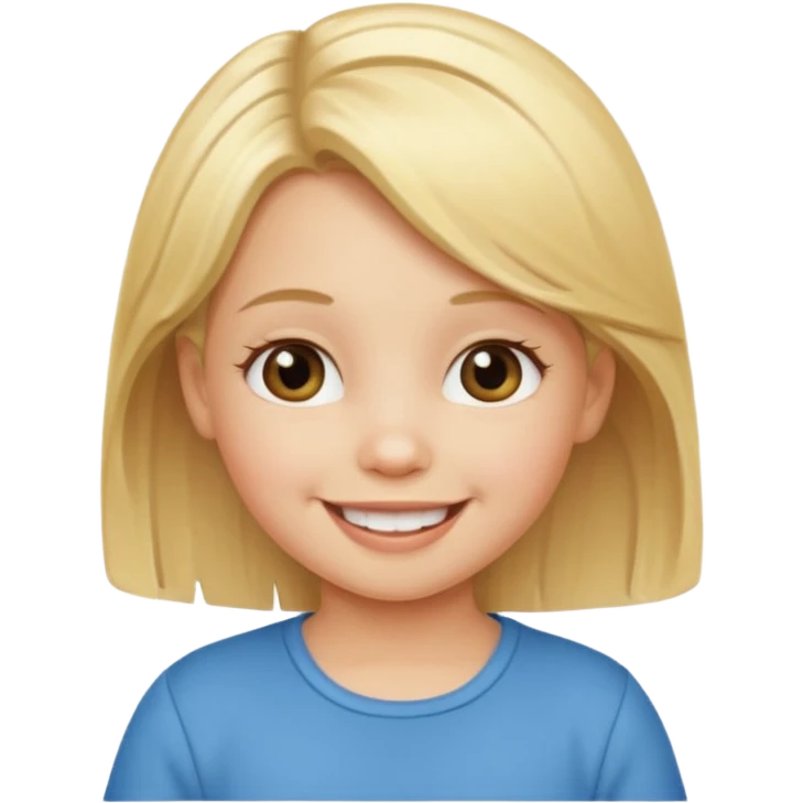 blond hair girl todler emojj emoji